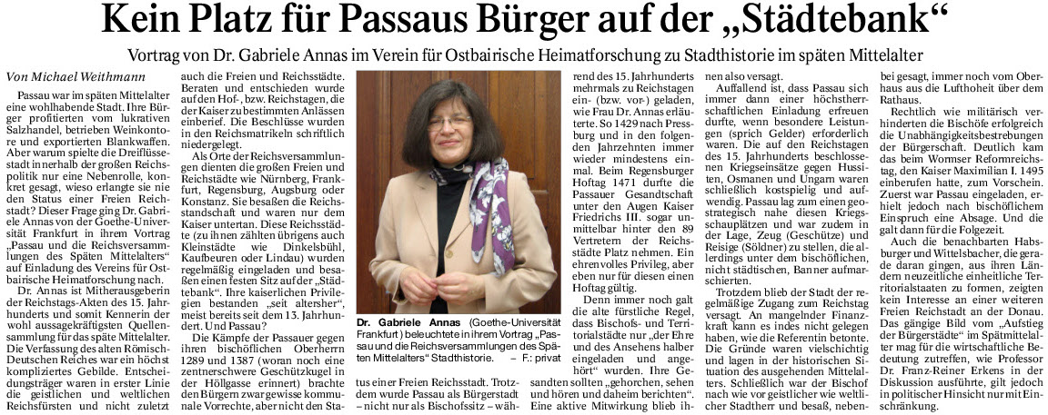 Kein Platz für Passaus Bürger auf der „Städtebank“
